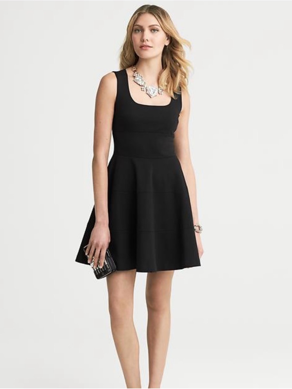 Banana Republic Black Sleeveless Fit & Flare Mini Dress